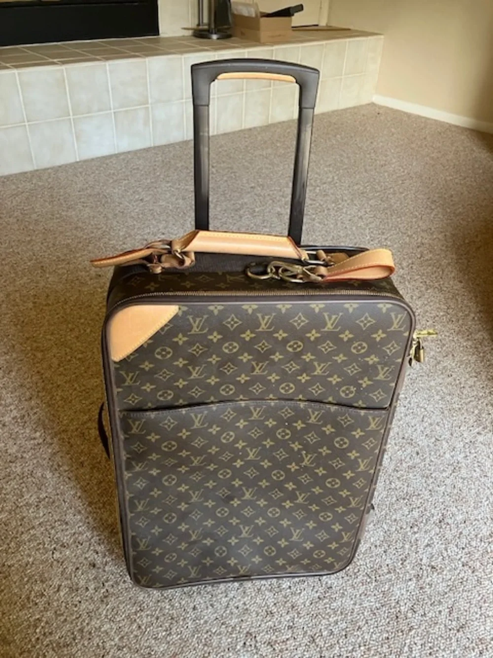 Louis Vuitton Monogram Pegase 55 Rolling Carry-On with Natural Trim